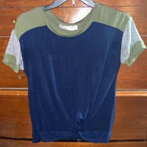 S Knotted Front Tee